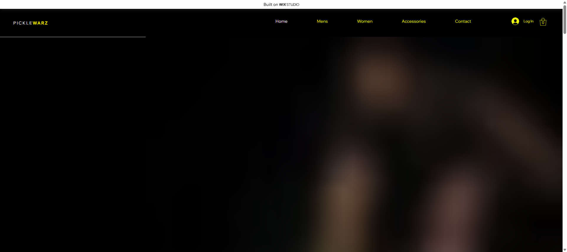 Hero section rendering almost entirely black