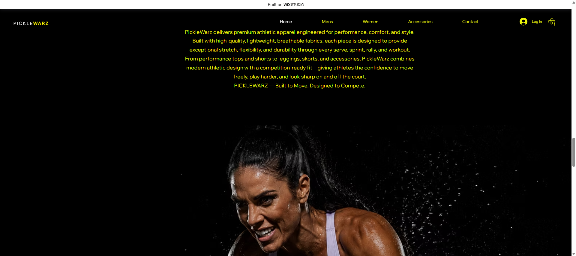 About paragraph in yellow on black